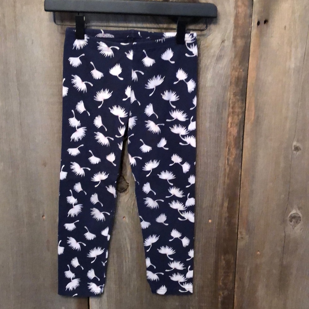 Old Navy Blue Floral Cropped Leggings Size Large 10 12 Girls